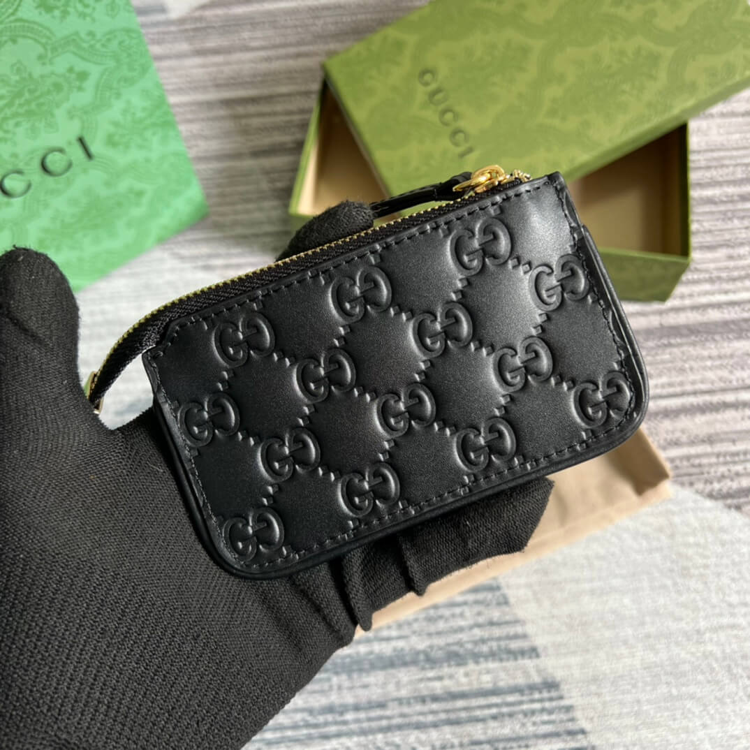 Gucci 447964 Marmont wallet 12cm black COWHIDE