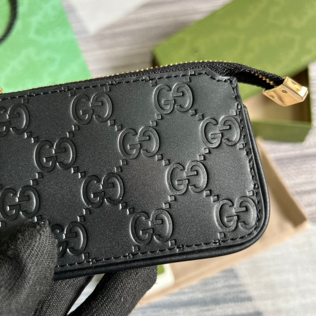 Gucci 447964 Marmont wallet 12cm black COWHIDE