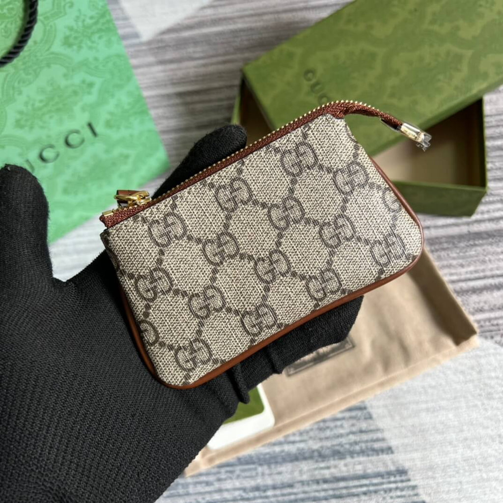 Gucci 447964 Marmont wallet 12cm Brown/PVC