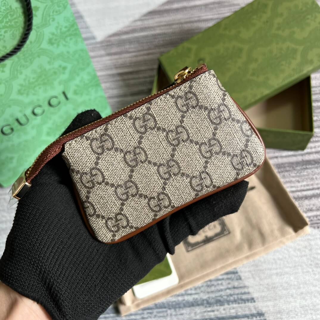 Gucci 447964 Marmont wallet 12cm Brown/PVC