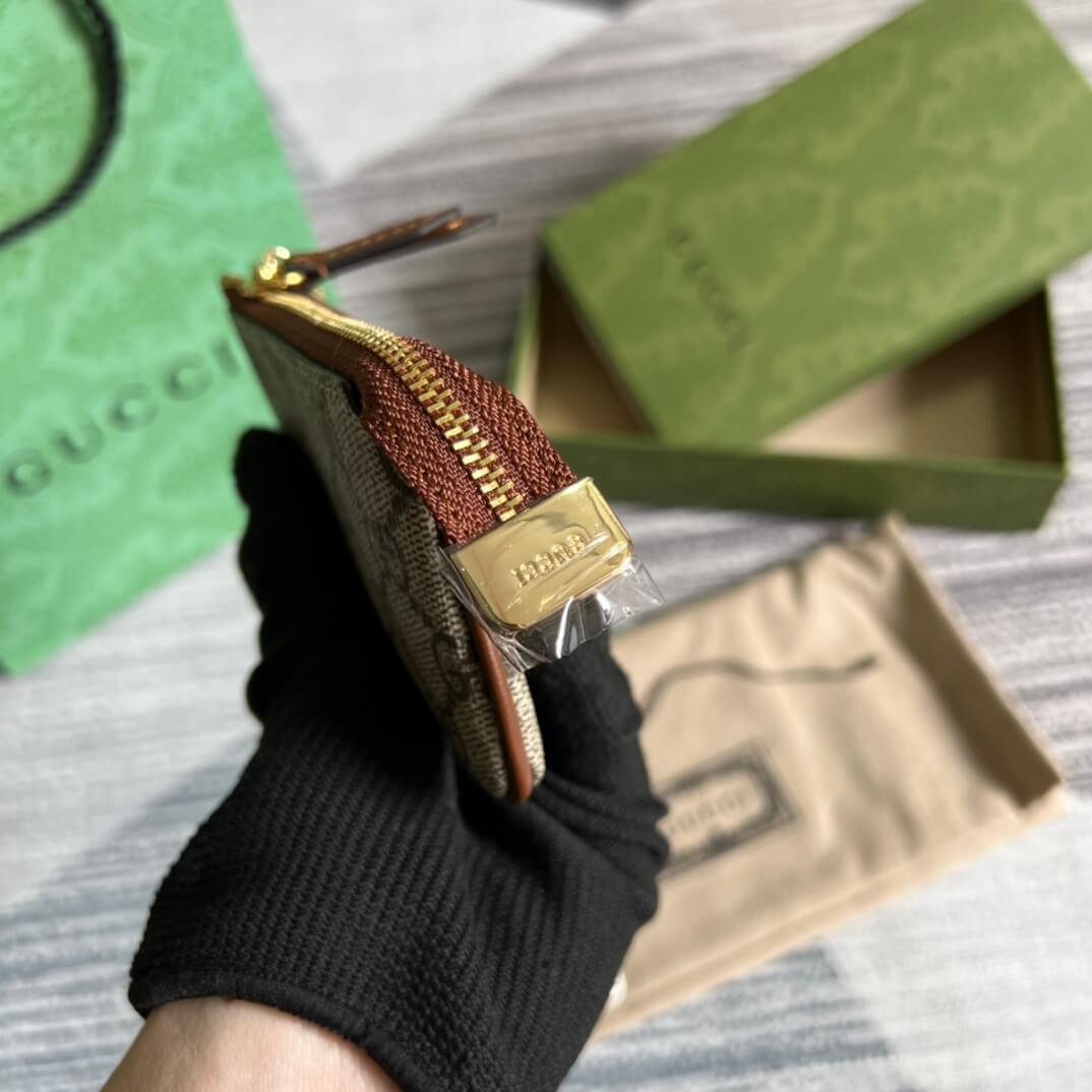 Gucci 447964 Marmont wallet 12cm Brown/PVC