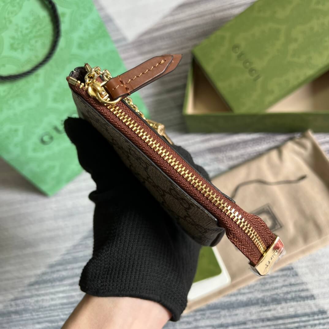 Gucci 447964 Marmont wallet 12cm Brown/PVC