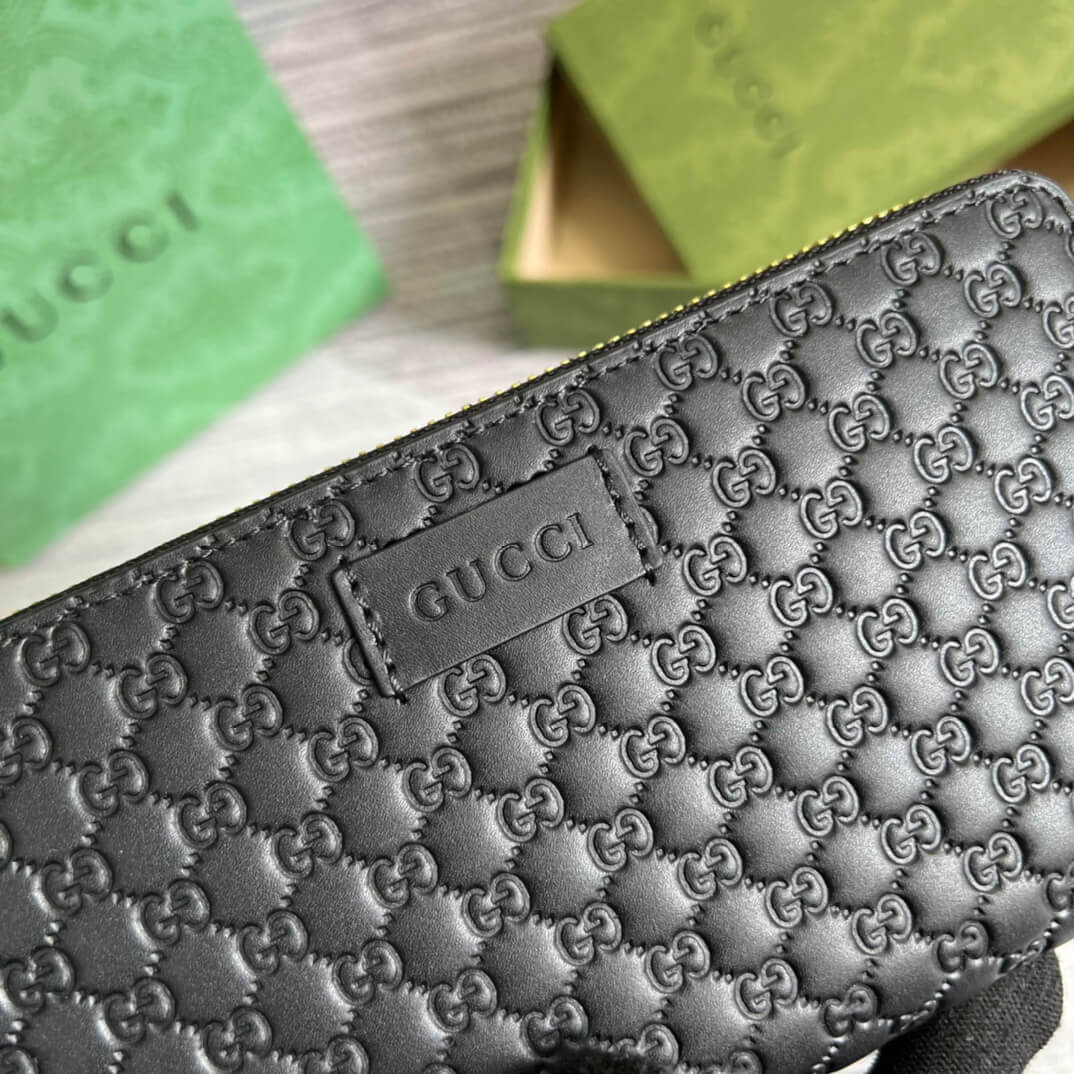 Gucci 449391 Marmont black 19cm Small G embossed cowhide