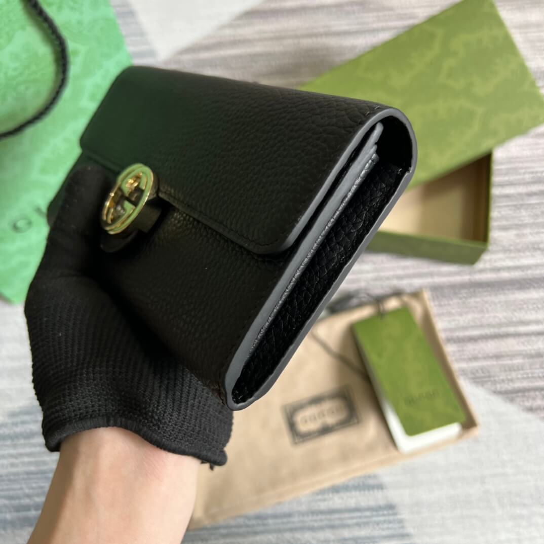 Gucci 615524 Marmont black 19.5cm COWHIDE/ REAL LEATHER