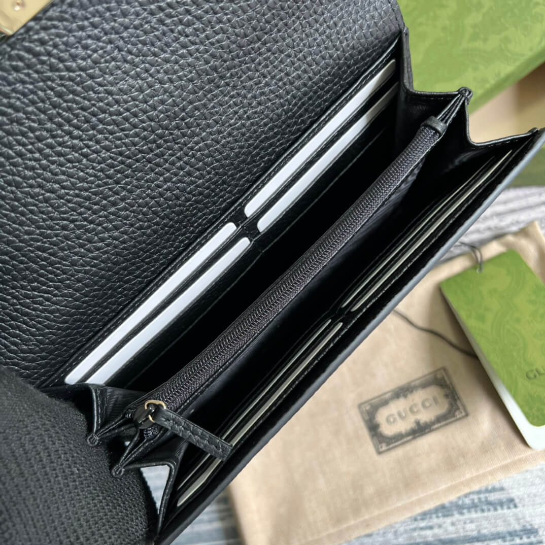 Gucci 615524 Marmont black 19.5cm COWHIDE/ REAL LEATHER
