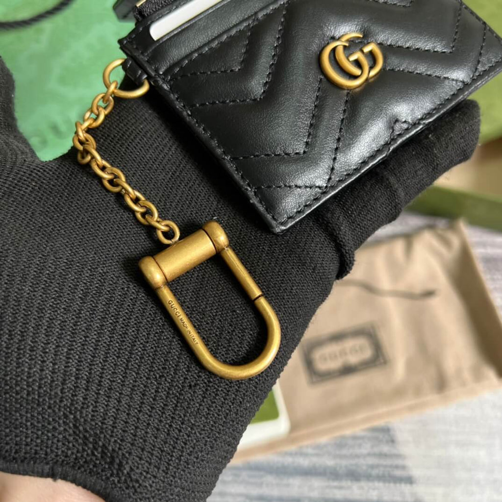 Gucci 627064 Marmont wallet 10cm black Canvas
