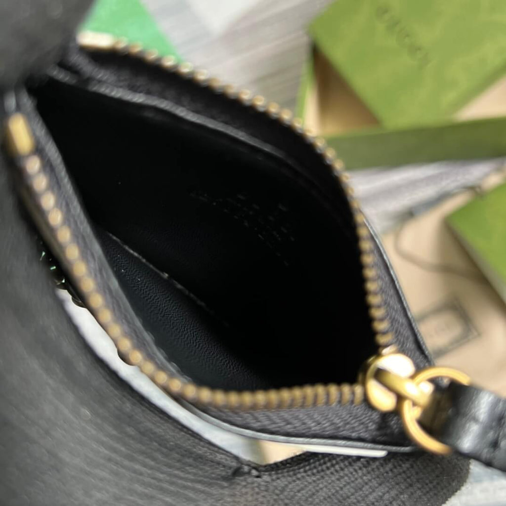 Gucci 627064 Marmont wallet 10cm black Canvas