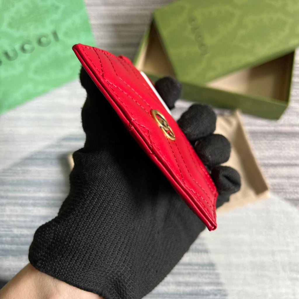 Gucci 627064 Marmont wallet 10cm red COWHIDE