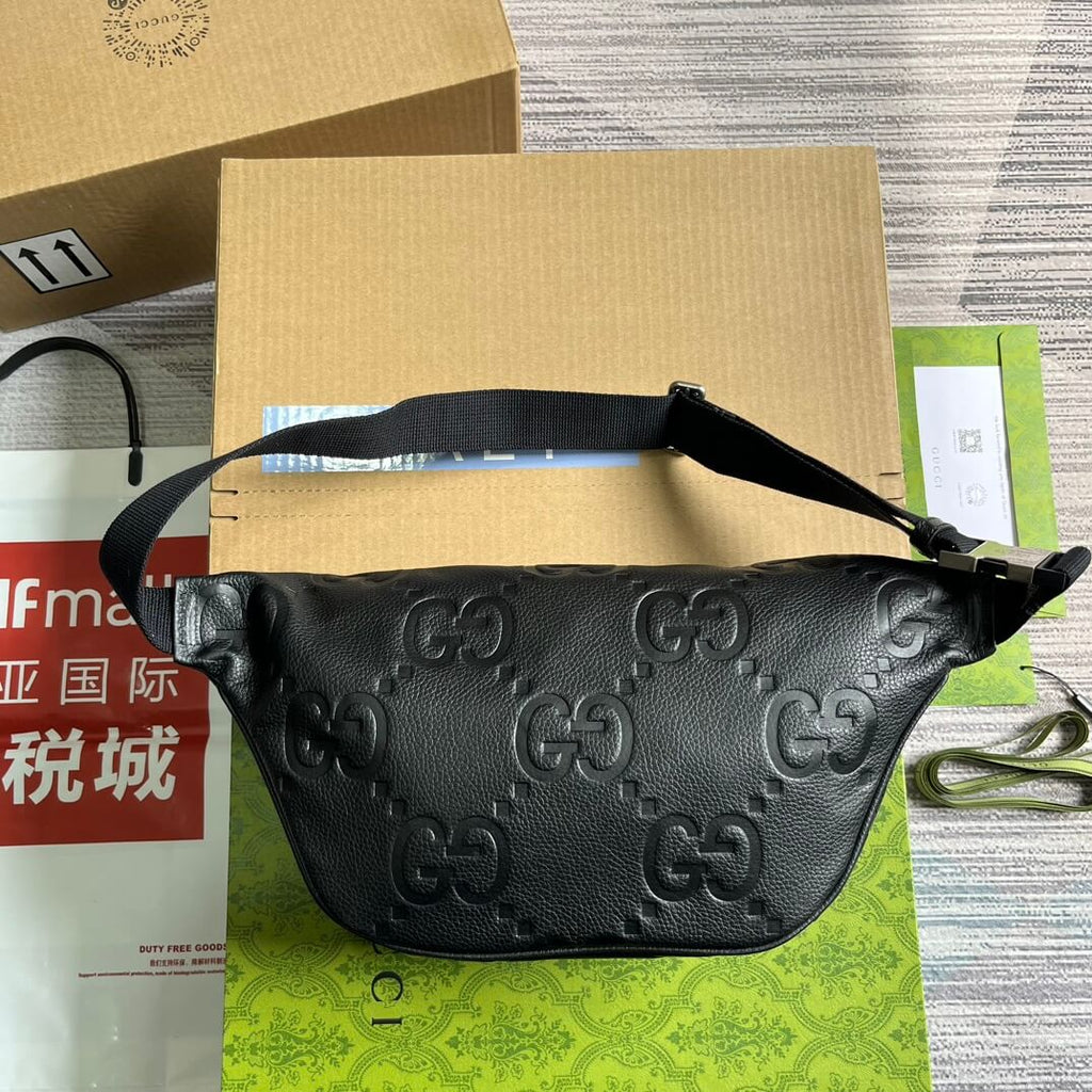 Gucci 645093 fanny pack 28cm black/COWHIDE/ REAL LEATHER