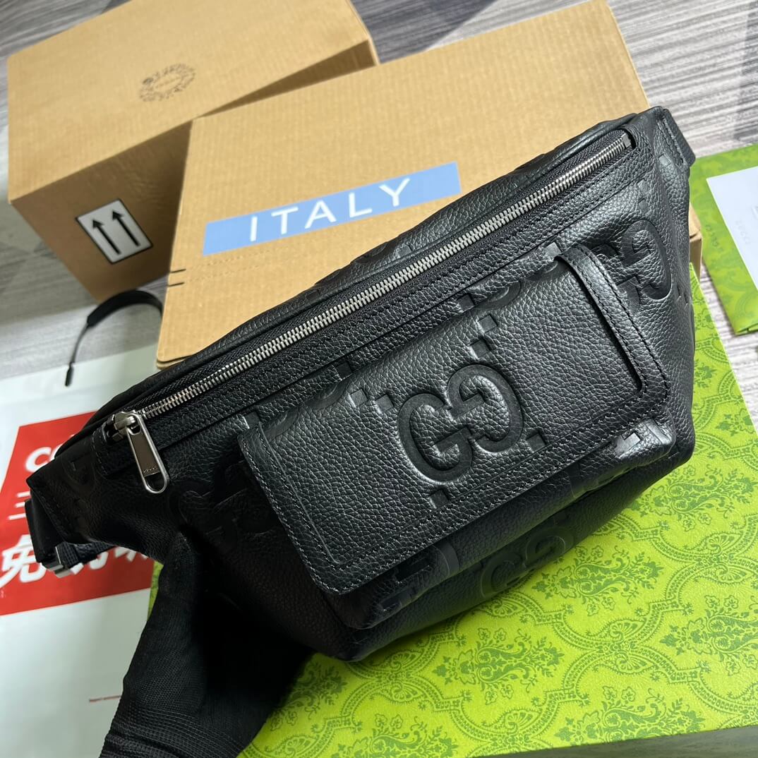 Gucci 645093 fanny pack 28cm black/COWHIDE/ REAL LEATHER
