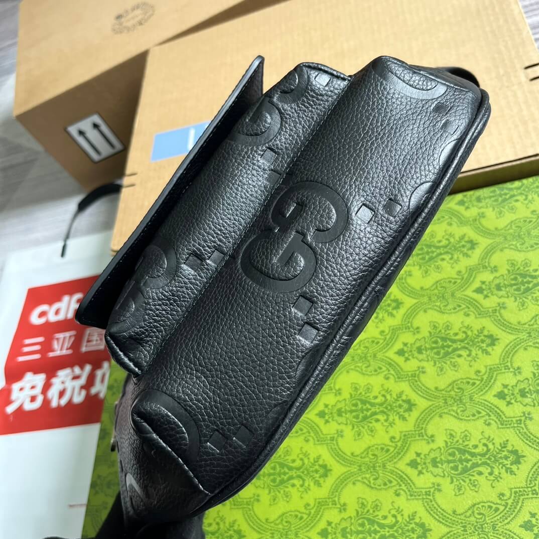 Gucci 645093 fanny pack 28cm black/COWHIDE/ REAL LEATHER