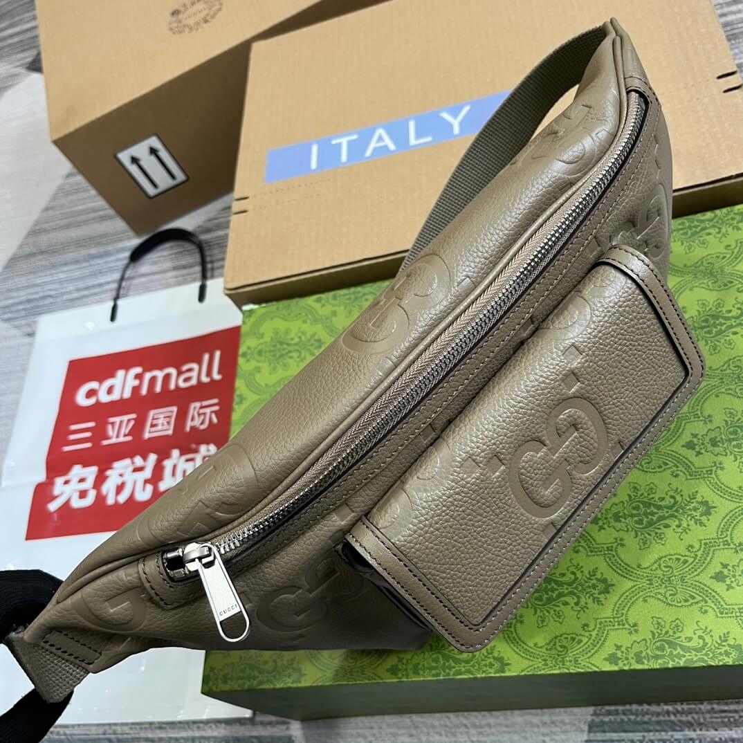 Gucci 645093 fanny pack 28cm grey/COWHIDE/ REAL LEATHER