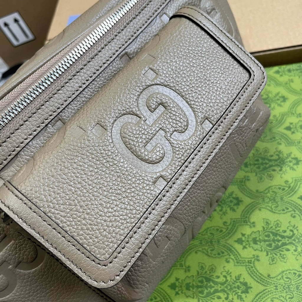 Gucci 645093 fanny pack 28cm grey/COWHIDE/ REAL LEATHER
