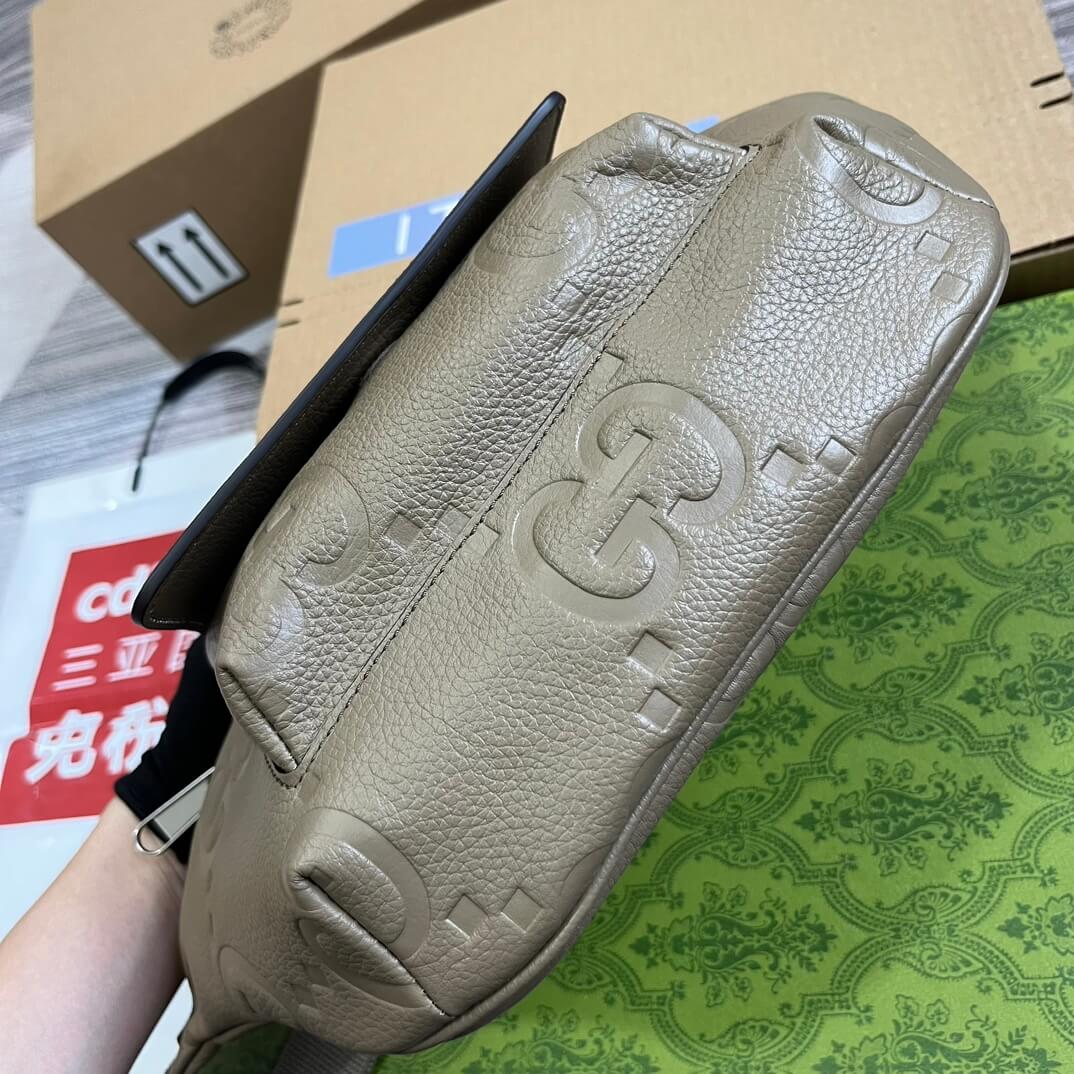 Gucci 645093 fanny pack 28cm grey/COWHIDE/ REAL LEATHER