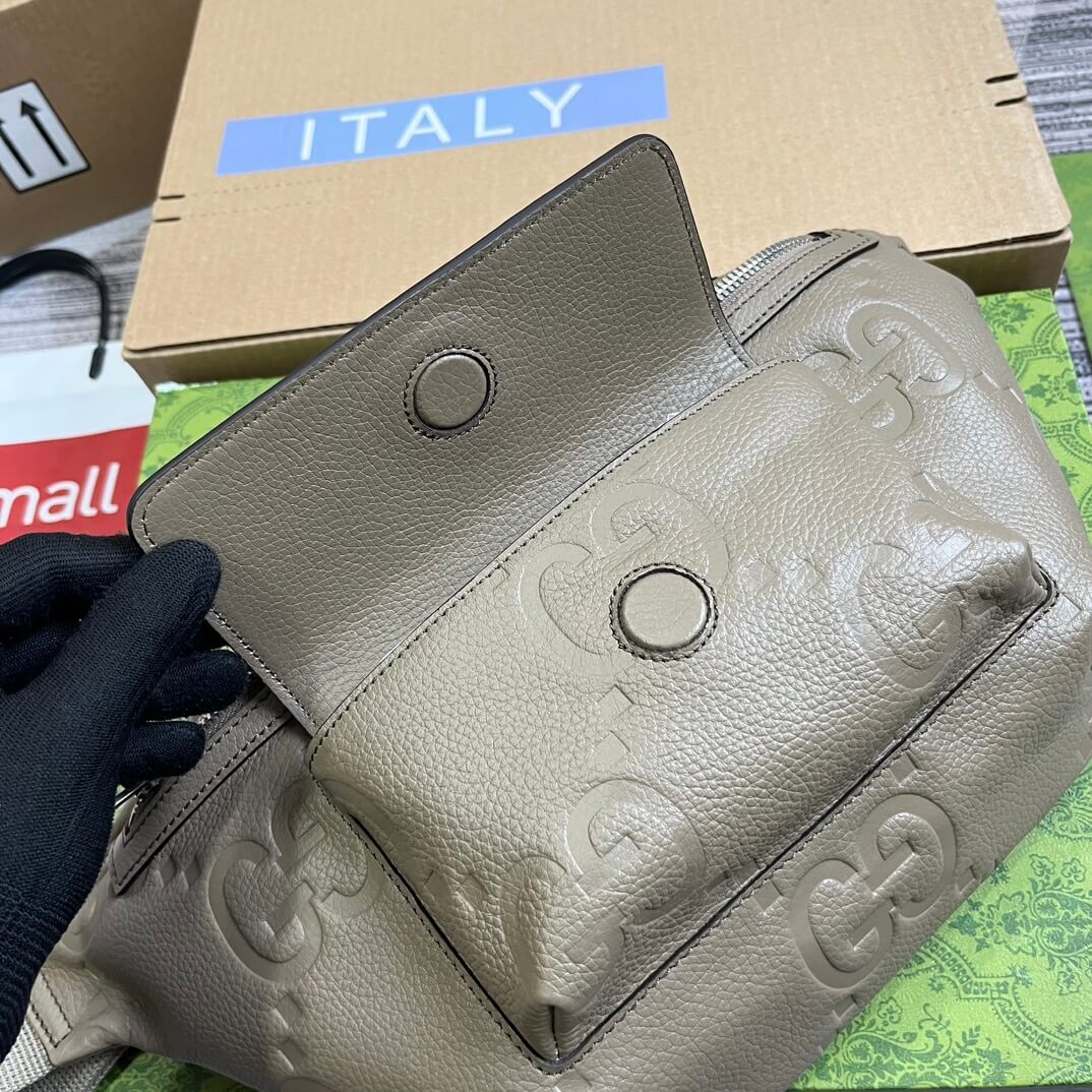 Gucci 645093 fanny pack 28cm grey/COWHIDE/ REAL LEATHER