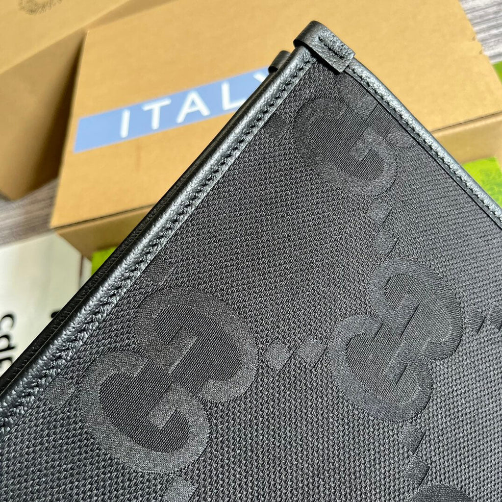 Gucci 699318 clutch bag wallet 26CM black Free shipping