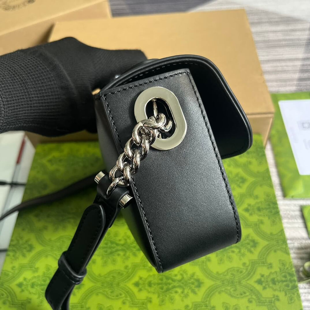 Gucci 739722 Petite Gucci cross body bags 21cm black Leather