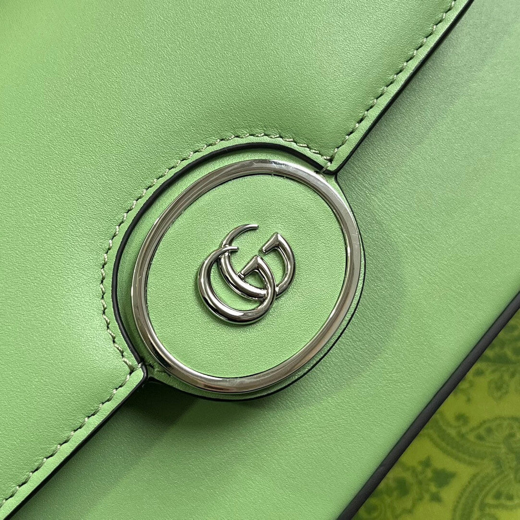 Gucci 739722 Petite Gucci cross body bags 21cm light green Leather
