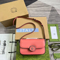 Gucci 739722 Petite Gucci cross body bags 21cm pink Leather