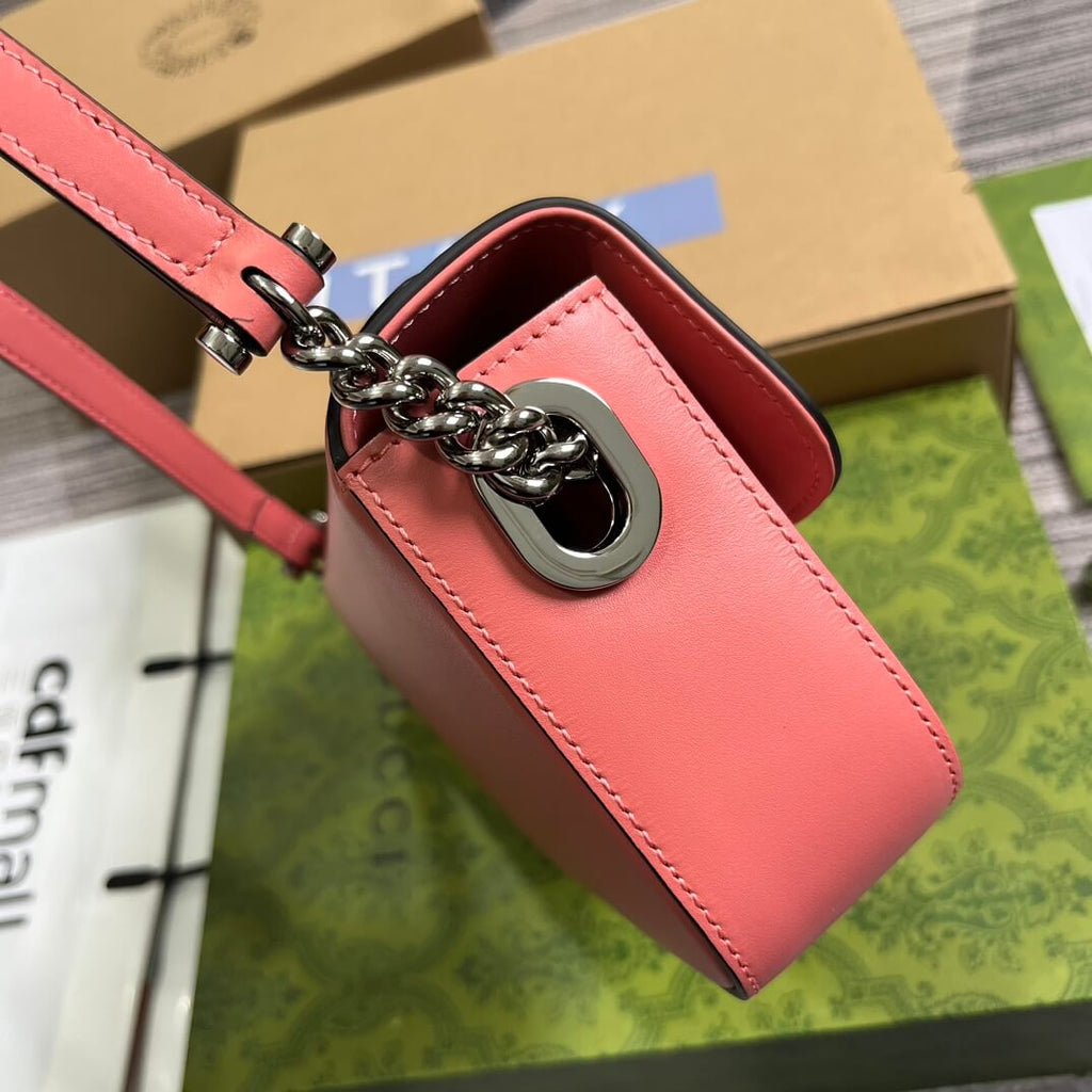 Gucci 739722 Petite Gucci cross body bags 21cm pink Leather