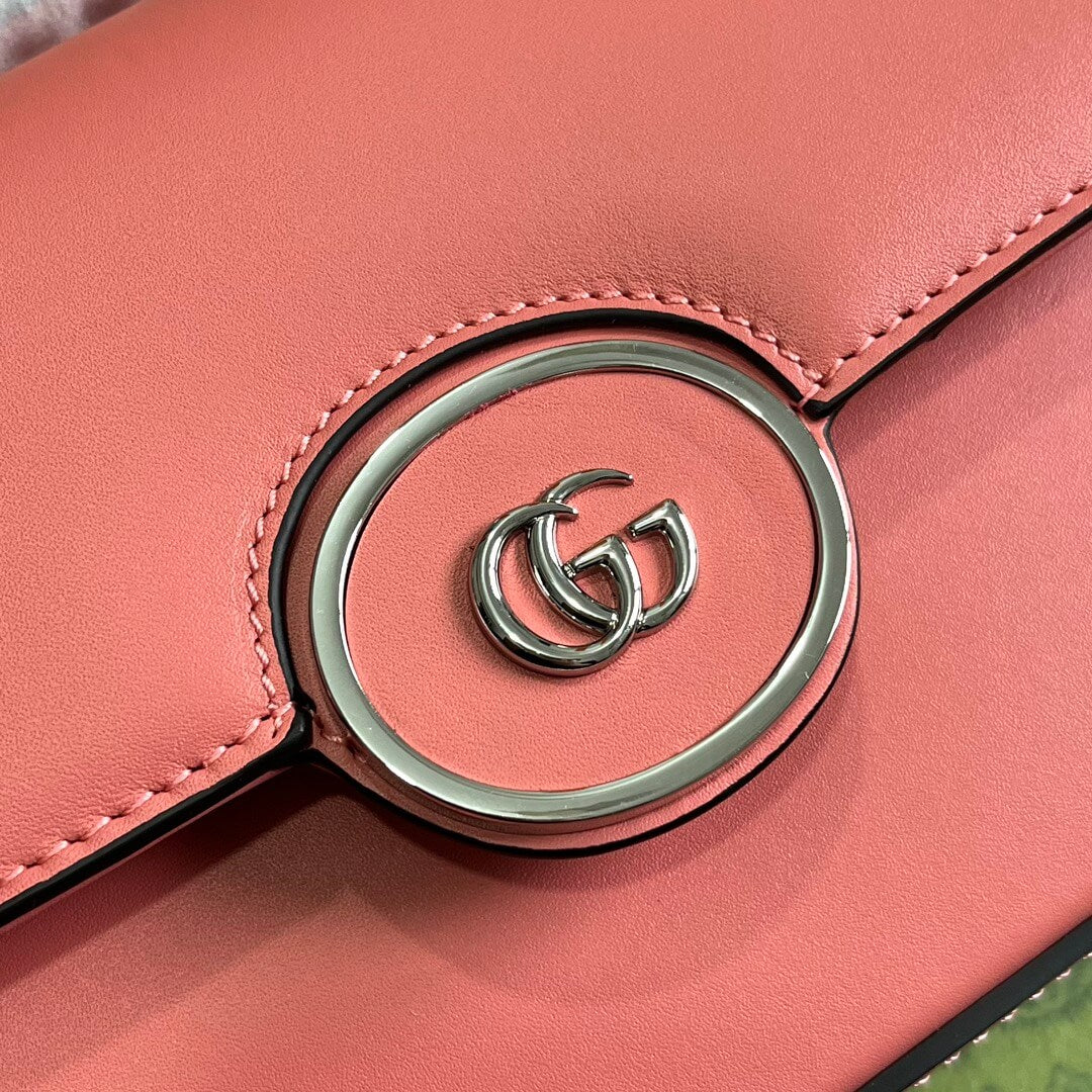 Gucci 739722 Petite Gucci cross body bags 21cm pink Leather