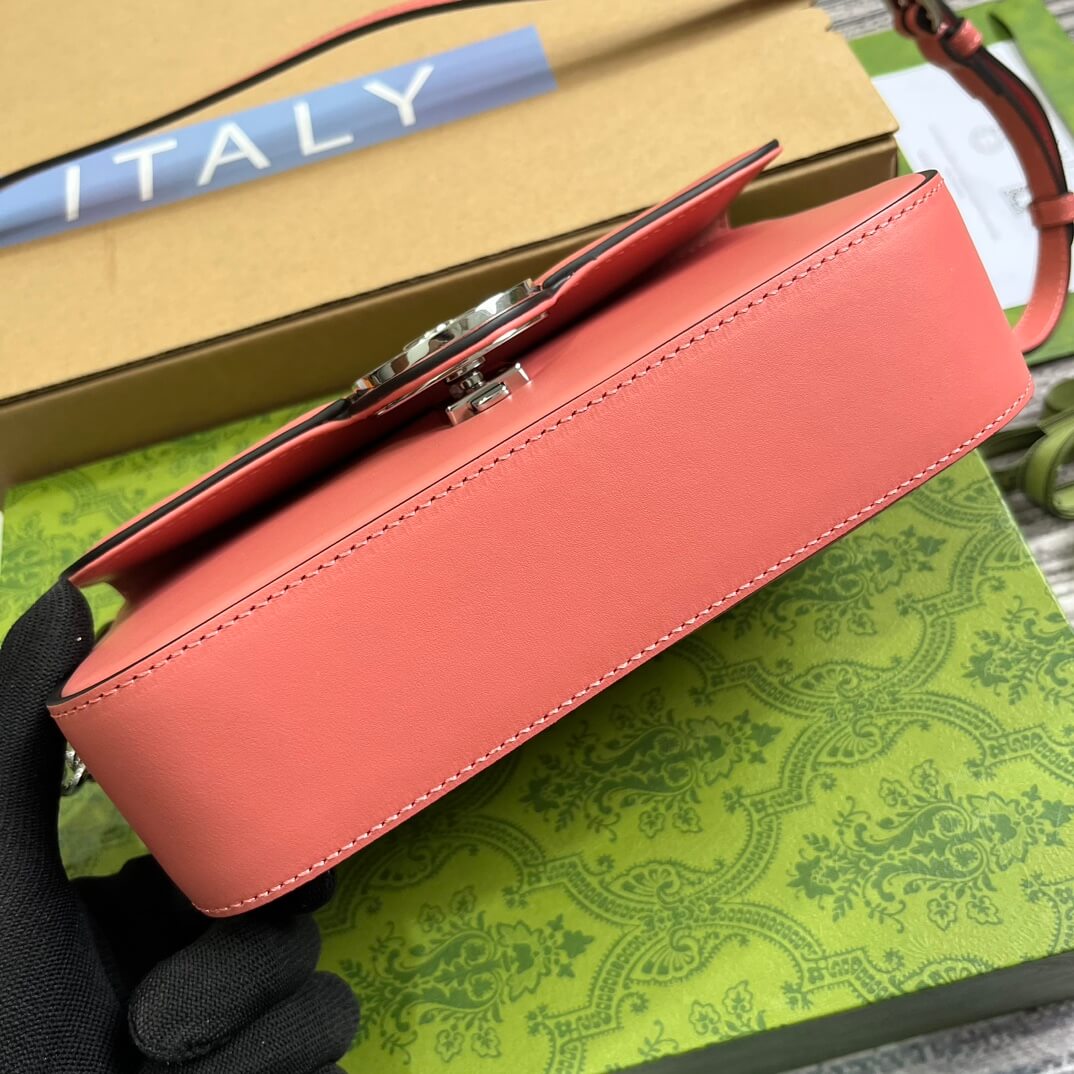 Gucci 739722 Petite Gucci cross body bags 21cm pink Leather