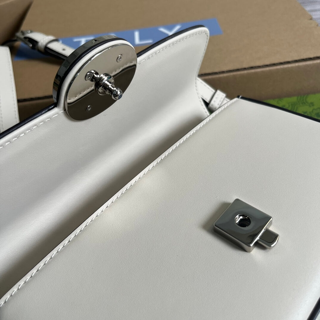 Gucci 739722 Petite Gucci cross body bags 21cm white Leather