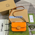 Gucci 739722 Petite Gucci cross body bags 21cm yellow Leather