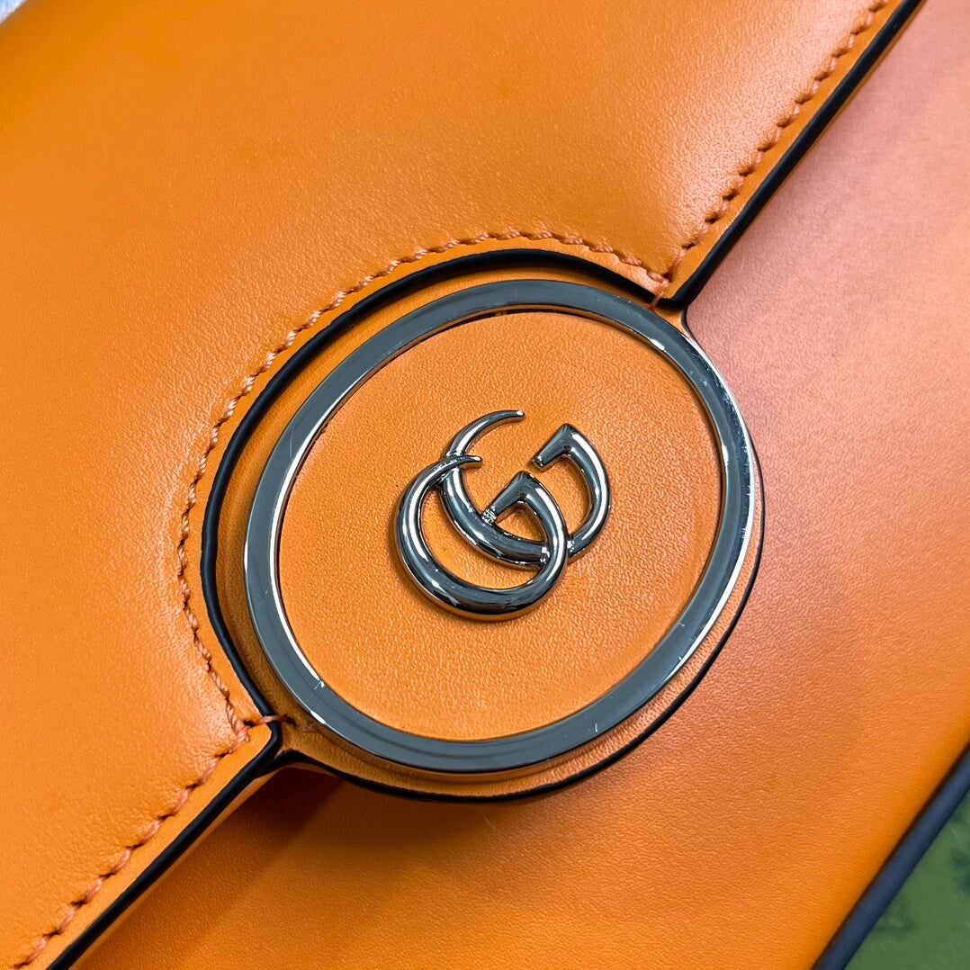 Gucci 739722 Petite Gucci cross body bags 21cm yellow Leather