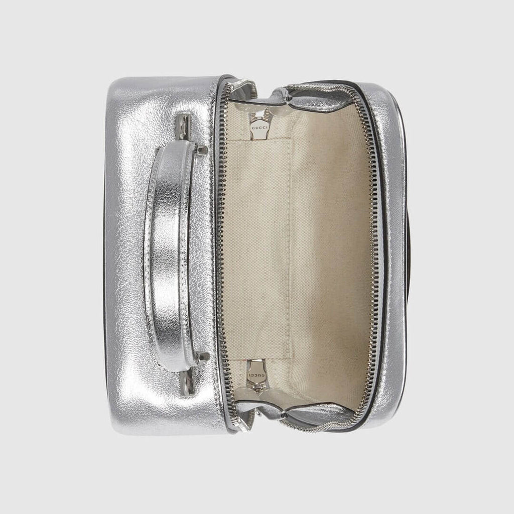 Gucci 744434 Blondie Handbag 17cm silver Leather
