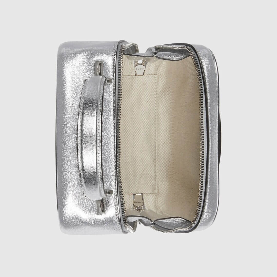 Gucci 744434 Blondie Handbag 17cm silver Leather