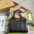 Gucci 745918 totes Handbag 28cm Black/Genuine Leather