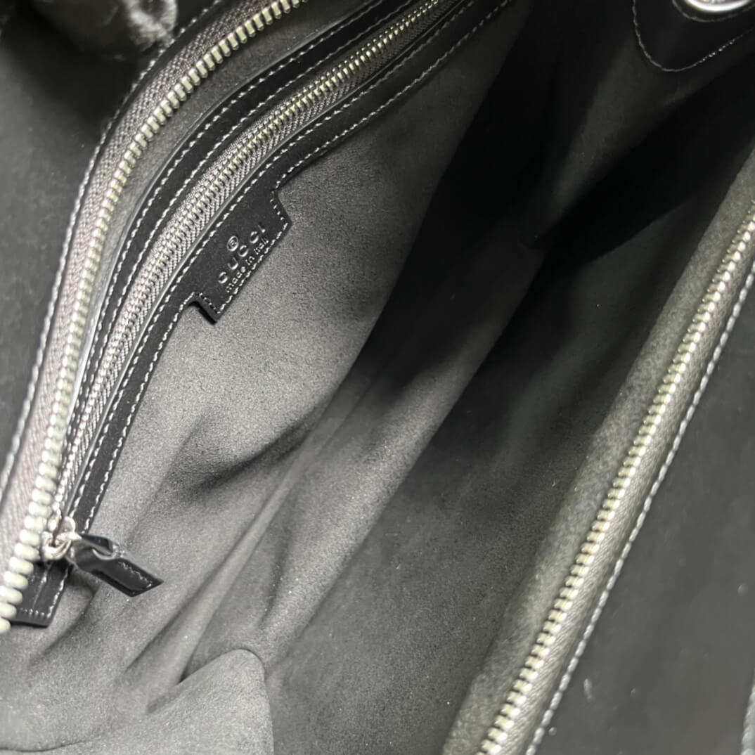 Gucci 745918 totes Handbag 28cm Black/Genuine Leather