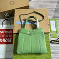 Gucci 745918 totes Handbag 28cm light green/Genuine Leather