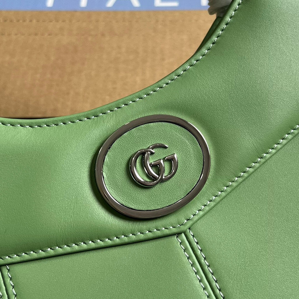 Gucci 745918 totes Handbag 28cm light green/Genuine Leather