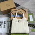 Gucci 745918 totes Handbag 28cm white/Genuine Leather