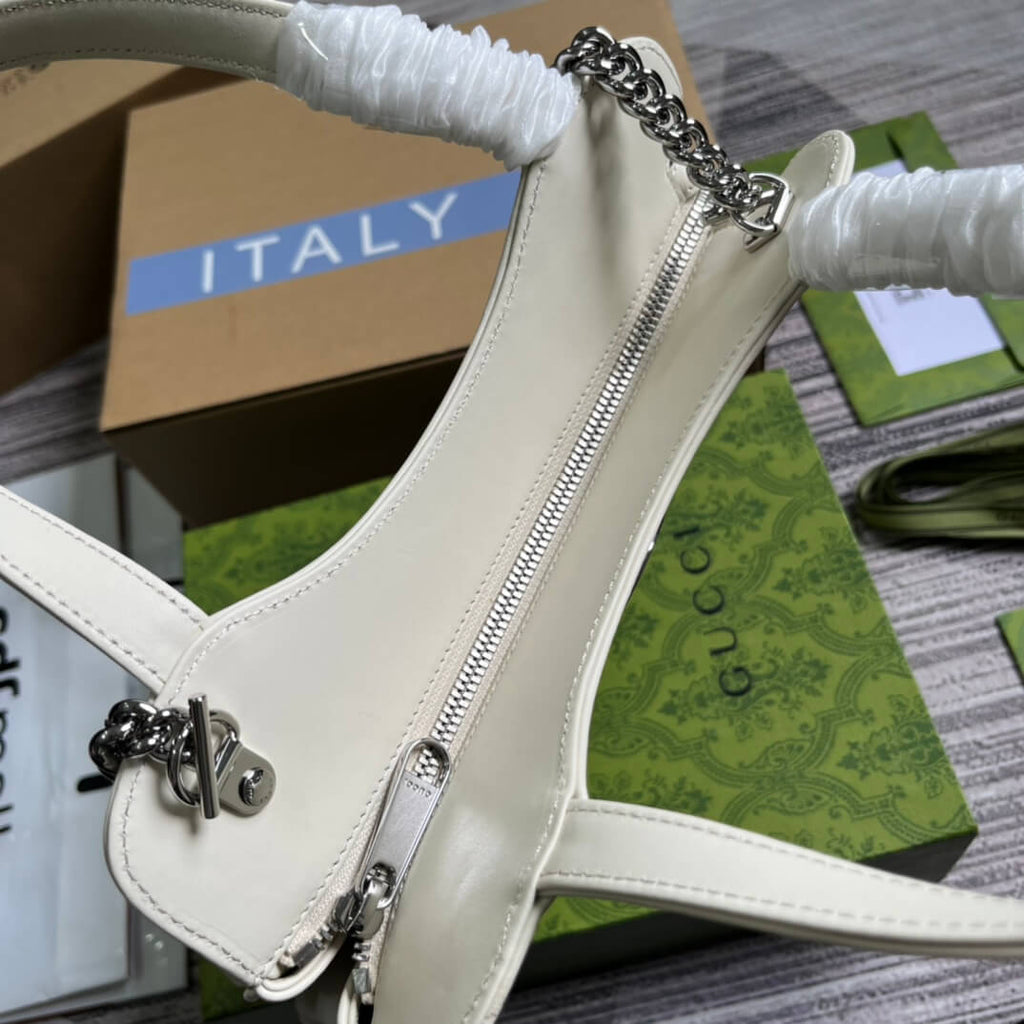 Gucci 745918 totes Handbag 28cm white/Genuine Leather