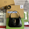 Gucci 636709 subaxillary bag 28cm black cowhide