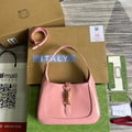 Gucci636709 subaxillary bag 28cm pink cowhide