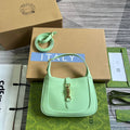 Gucci637091 Handbag subaxillary bag 19cm light green cowhide
