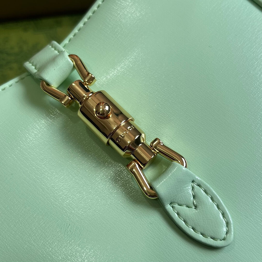 Gucci637091 Handbag subaxillary bag 19cm light green cowhide