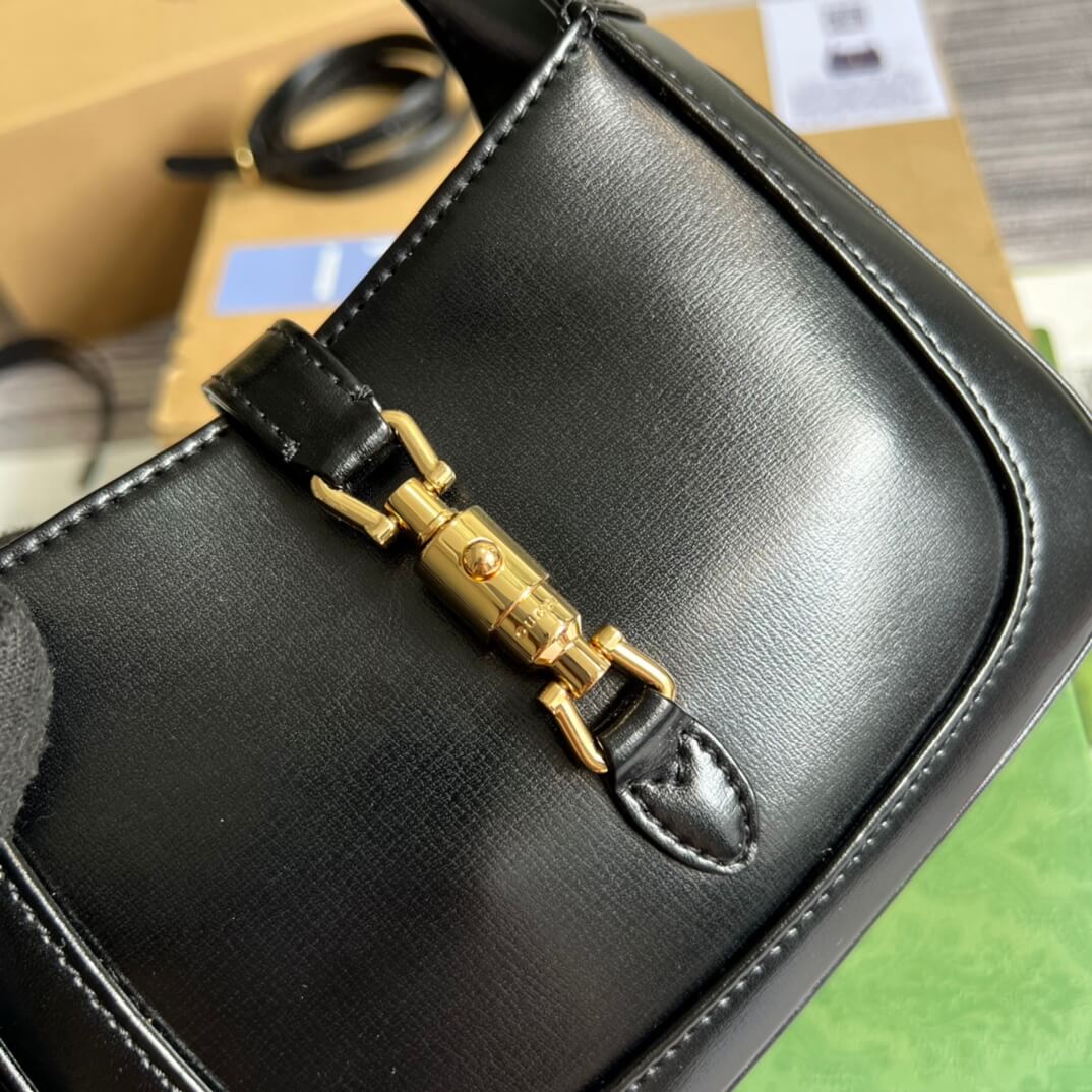 Gucci637091 Handbag subaxillary bag 19cm black cowhide