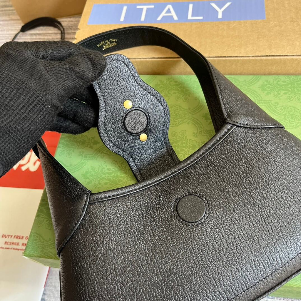 Gucci735106 Aphrodite subaxillary bag 27cm black cowhide