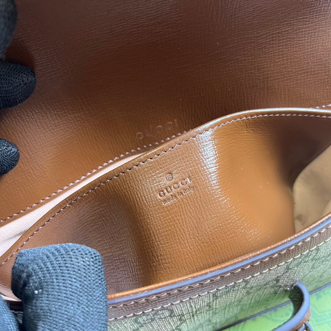 Gucci752002 Horsebit subaxillary bag 21.5cm black cowhide