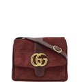 GUCCI Arli Medium Suede Leather Crossbody Bag Red 550126