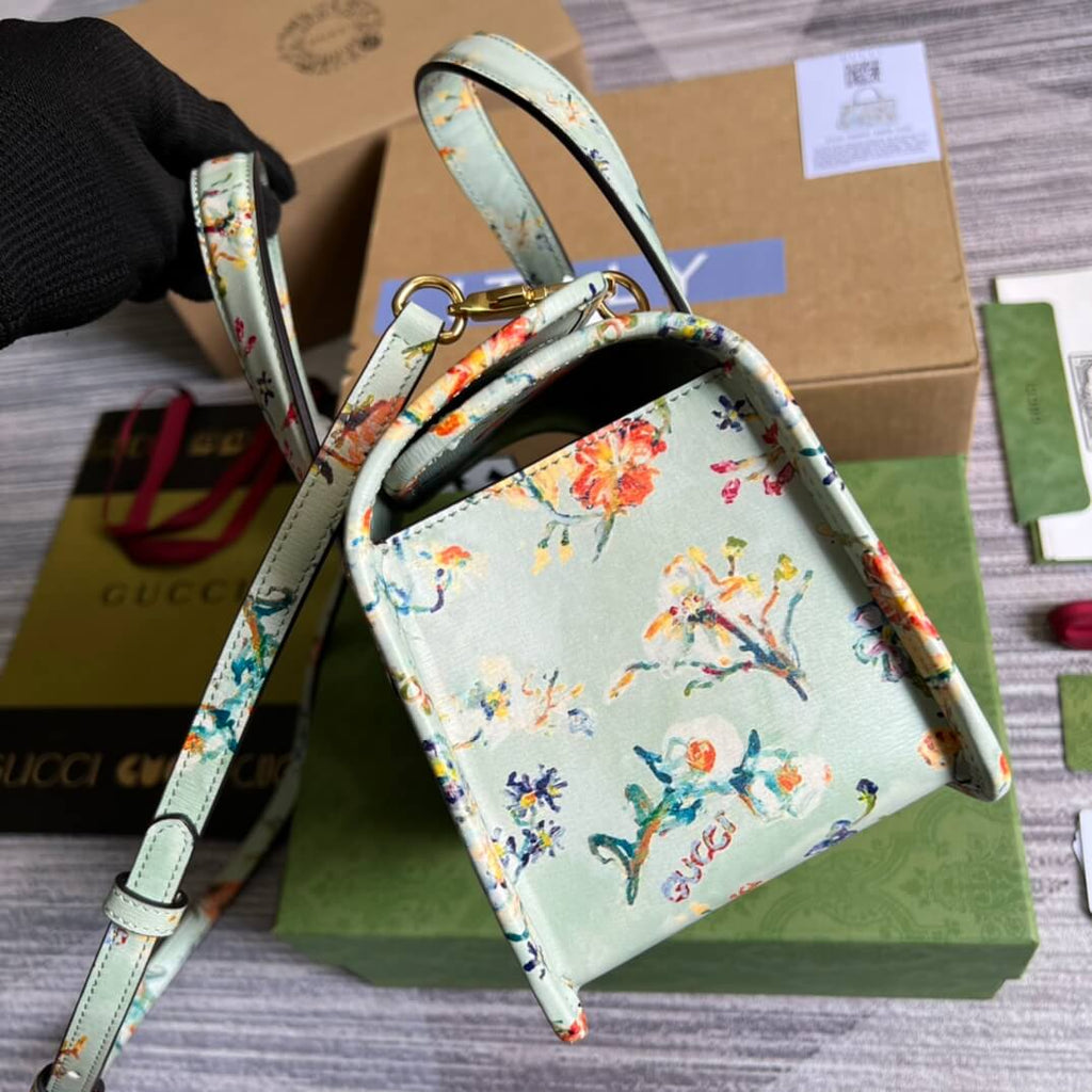 GC handbag Ophidia 645453 green flower
