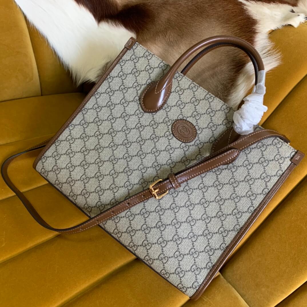 Gucci X Disney small-tote-bag-659983 brown leather handbag