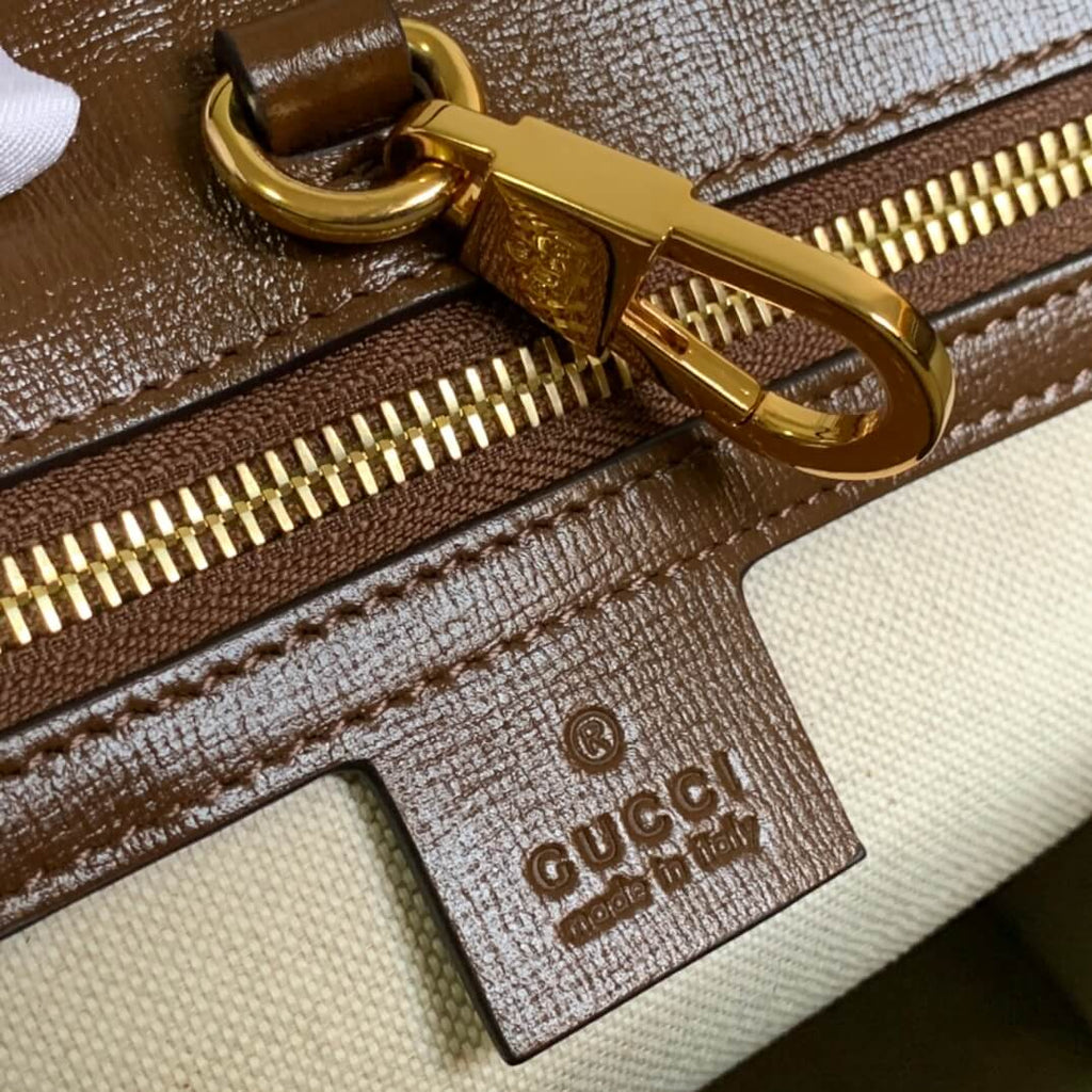 Gucci X Disney small-tote-bag-659983 brown leather handbag