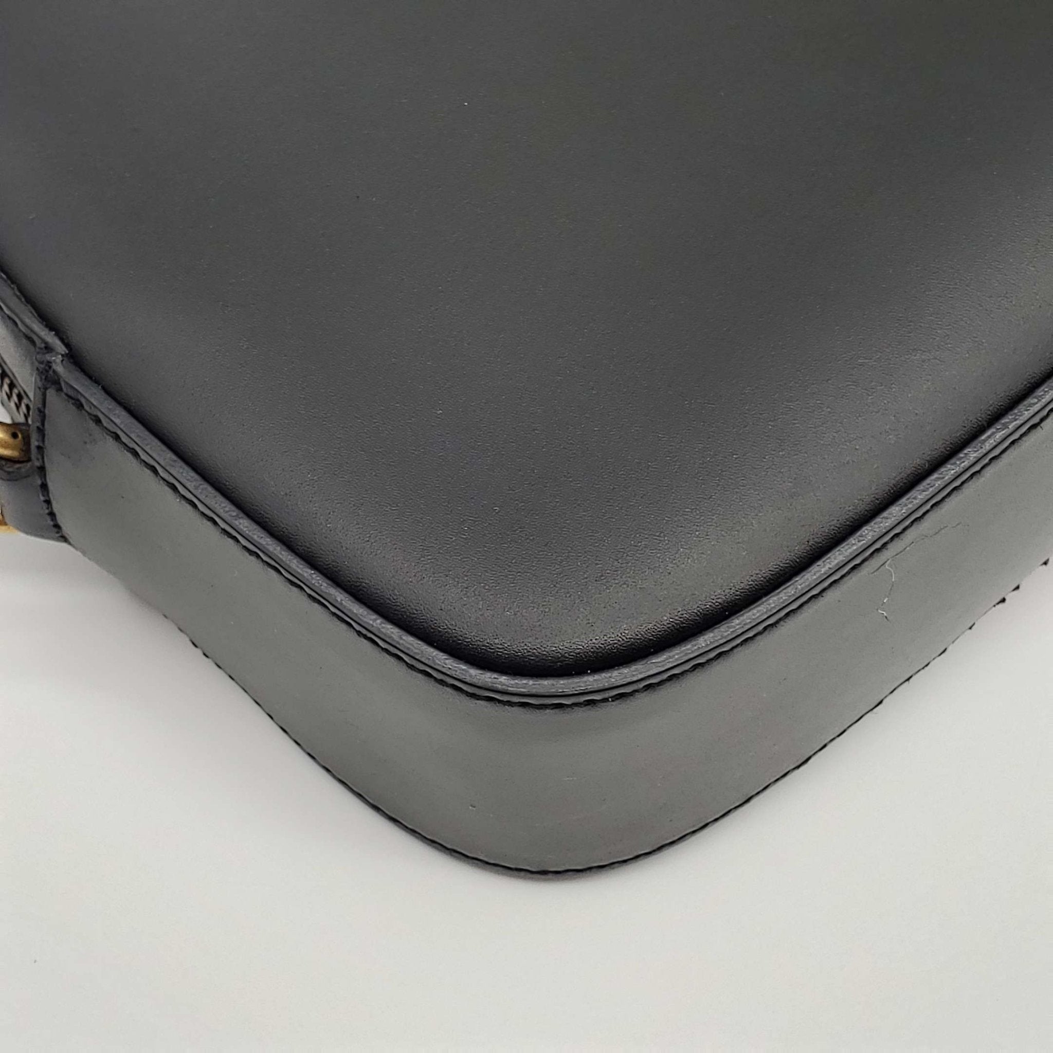 Gucci Bee Camera Black Leather Crossbody Bag
