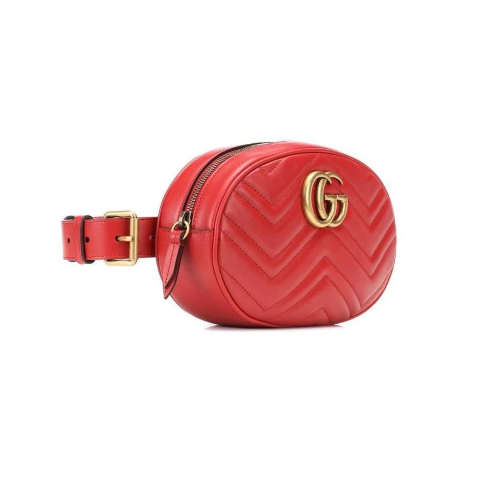 Gucci GG Marmont Belt Bag Matelasse Red